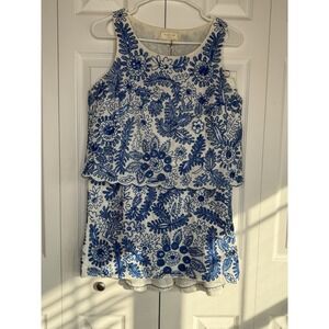 Anthropologie Moulinette Soeurs Skirt Outfit Embroidered Sequined Floral Sz 8